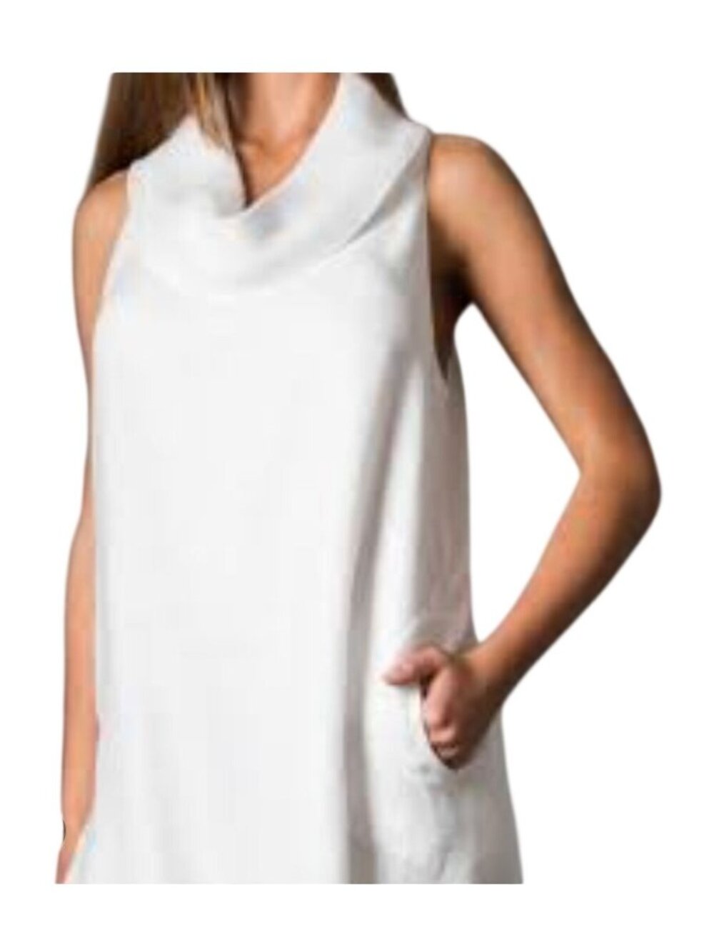 Pepito's Positano cowl neck halter mini dress White - Size S